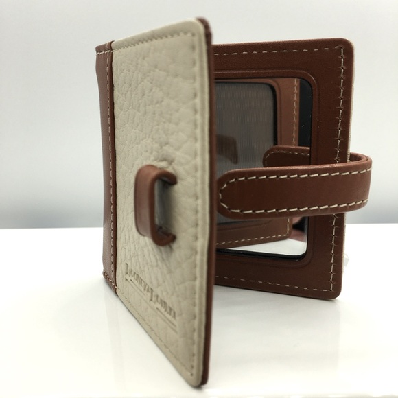 NWT Dooney & Bourke || Mini Mirror Photo Frame || Pebble Leather - Picture 1 of 8